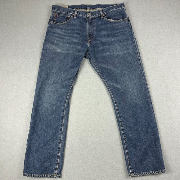 Polo Ralph Lauren Hampton Jeans Mens 36x30 Blue Dark Wash Straight Denim - Picture 1 of 13